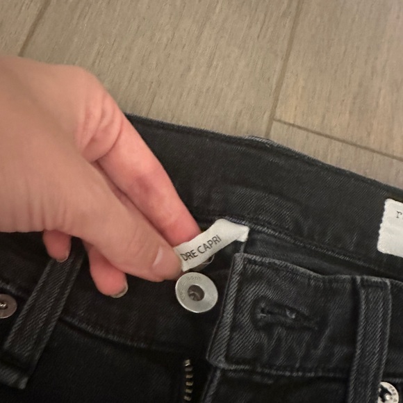 Rag & Bone Jeans Midrise Dre Capri Dark Gray Size 24 - Picture 7 of 7